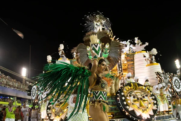 Río Brasil Febrero 2020 Desfile Escuela Samba Grande Rio Marqués —  Fotos de Stock