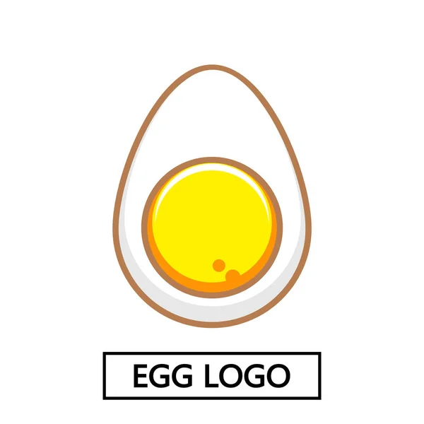 Вареное яйцо логотип изолирован на белом фоне. Векторная иллюстрация . — стоковый вектор