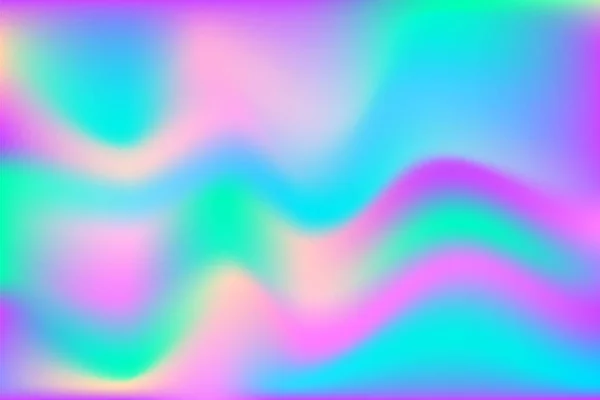 Holographisch Abstrakter Hintergrund Pastellfarbenen Neonfarben Vektor Illustration — Stockvektor