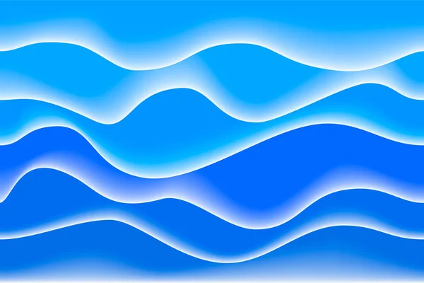 Blauer Wellenvektor Abstrakter Hintergrund — Stockvektor
