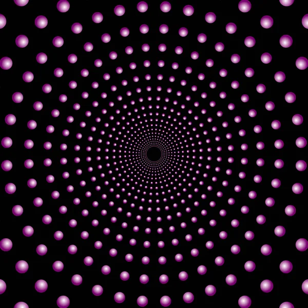 Pinkfarbene Punkte auf schwarzem Hintergrund. Vektorillustration. — Stockvektor