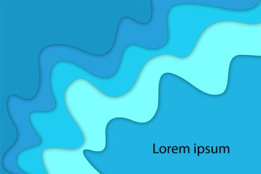 Modern soyut arkaplan ve kağıt kesim tarzıyla kaplama. Moda oyma sanatı. Vektör