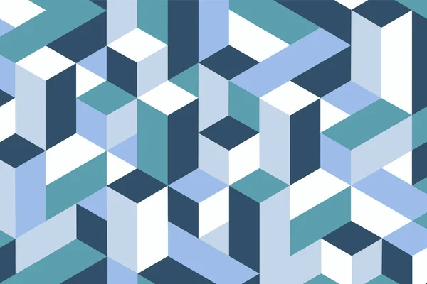 Renkli 3 boyutlu küp ve tuğlalarla soyut geometrik arkaplan. Vektör.