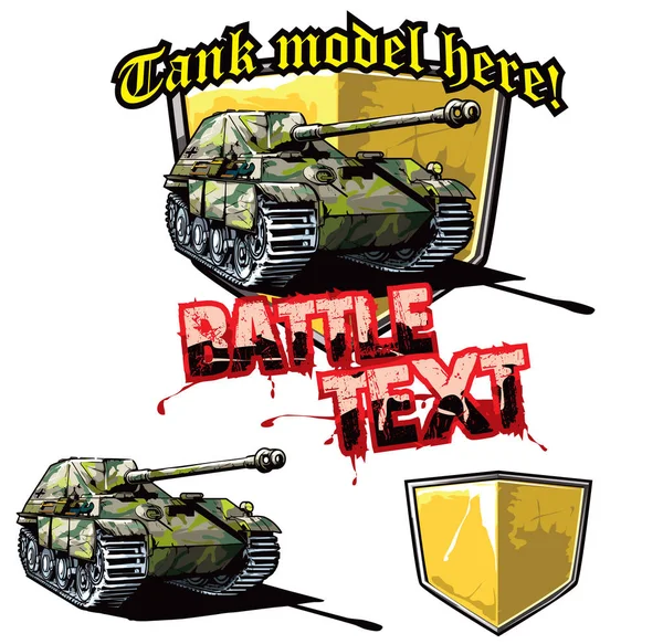 Бойовий танк руйнівник — стоковий вектор