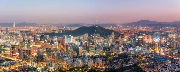 Seoul city and namsan tower at night in seoul,Korea