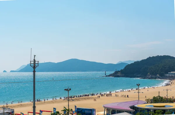 Haeundae beach morze jest najbardziej popularne w Korea Busan — Zdjęcie stockowe