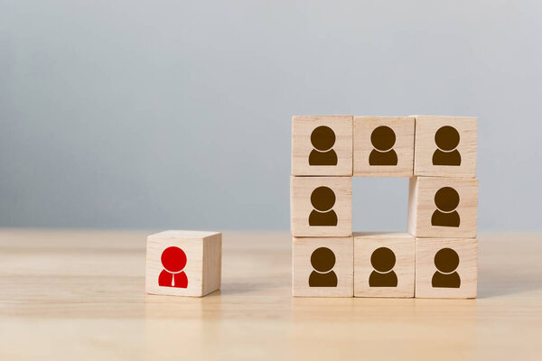 Human resource management and recruitment business concept