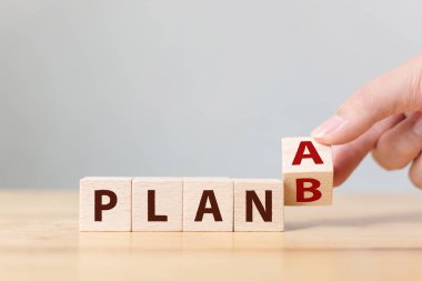 Tahta küp blok A planını B planına devret.