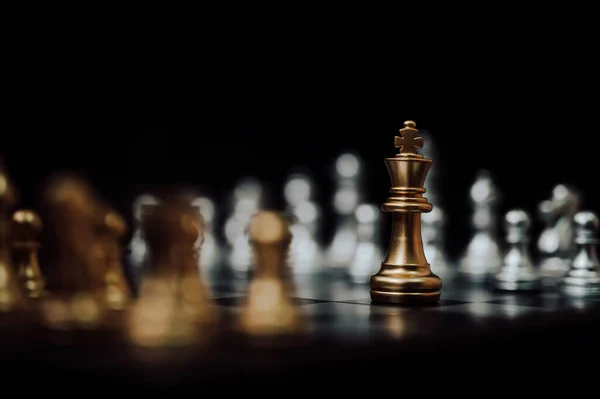 Šachovnicová Hra Strategické Plánování Soutěžní Podnikatelský Koncept — Stock fotografie