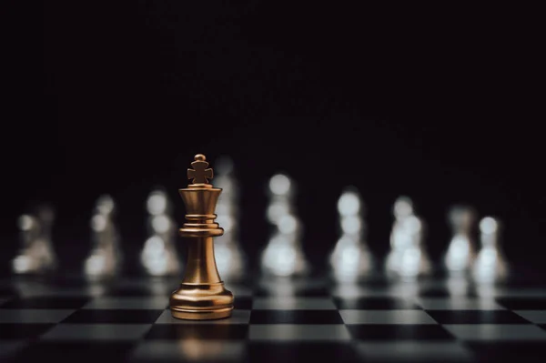 Business Leader Concept Chess Board Game Strategy Planning Competition — Stock Photo, Image