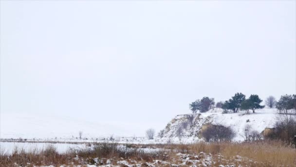 冬雪、山水 — 图库视频影像