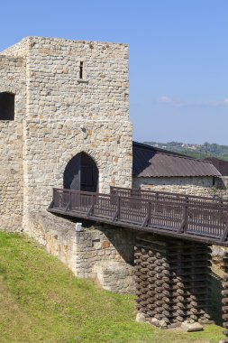 14. yüzyıl Dobczyce Kalesi, Dobczyce Gölü, Krakow, Polonya yakınlarında.