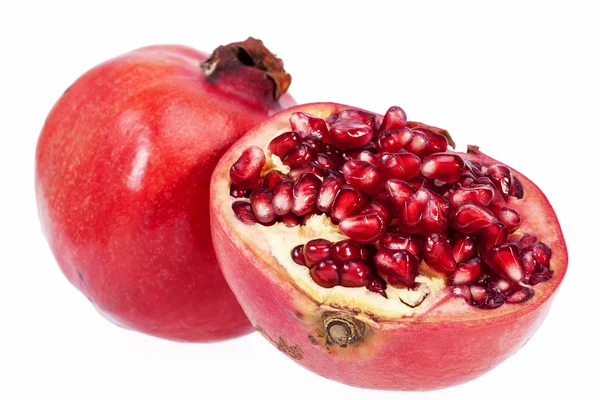 Fruit of red pomegranate isolated on white background — Stock Photo, Image