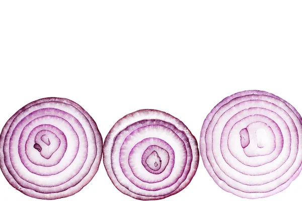 Composition of the cut red onion, place for text — Stock Photo, Image