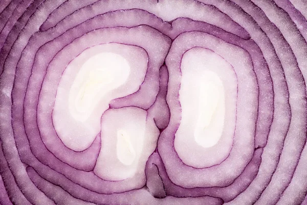 Bakgrund av skuren rödlök, abstraktion, närbild — Stockfoto