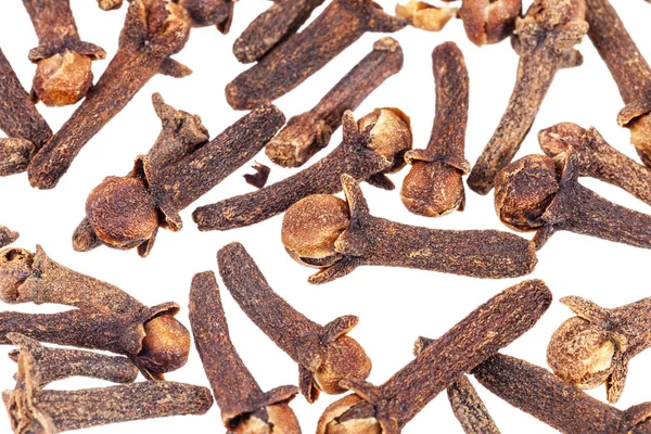 Dried cloves isolated on white background, close up — Stock Photo, Image