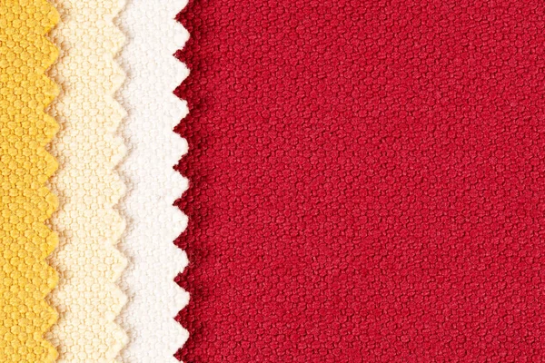 Kompozycja barwne paski tkaniny bawełnianej ząbkowane — Zdjęcie stockowe