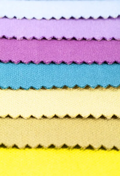 Achtergrond van de kleurrijke strepen van weefsels van katoen, textuur — Stockfoto