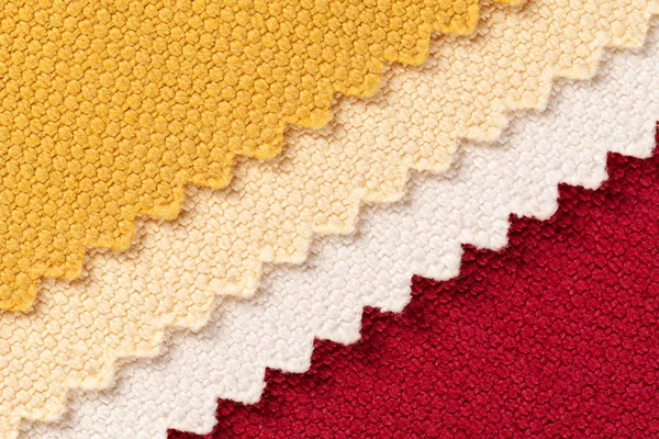 Kompozycja barwne Ukośne pasy tkaniny bawełnianej ząbkowane — Zdjęcie stockowe