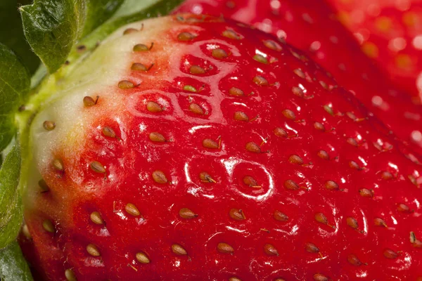 Fresh fruits of red strawberry, close up — Stock Photo, Image