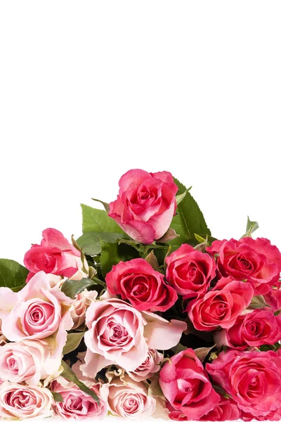 Boeket van roze rozen bloemen — Stockfoto