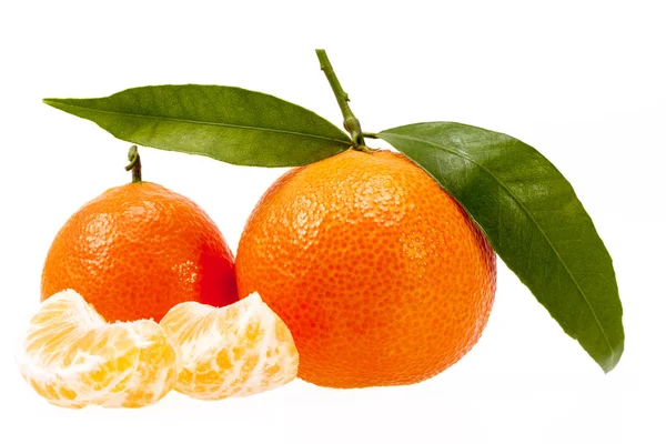 Fruits of clementine isolated on white background — Stock Photo, Image