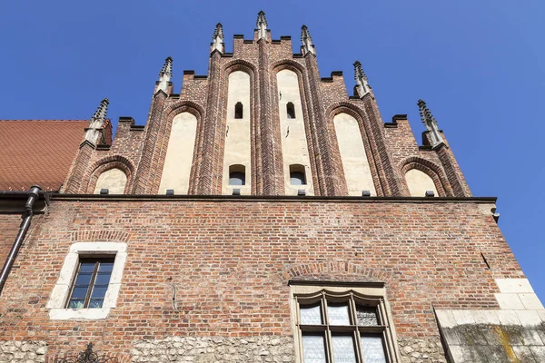 Gotik cephe Collegium Maius, Krakow, Polonya