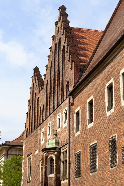 学院 Maius，克拉科夫，波兰的哥特式门面 — 图库照片