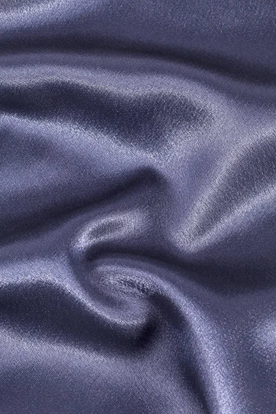 Fond en soie, texture bleu marine tissu brillant — Photo