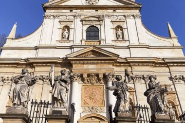 Aziz Peter ve Paul Kilisesi, ayrıntıları cephe, Krakow, Polonya.