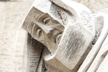 Sagrada Familia, kilise tarafından Antoni Gaudi, Barselona, İspanya, tasarlanmış ayrıntılarını