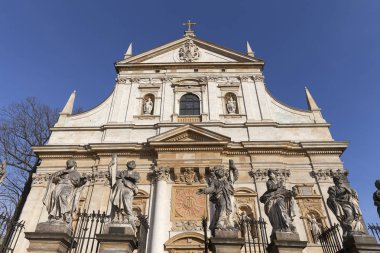 Aziz Peter ve Paul Kilisesi, ayrıntıları cephe, Krakow, Polonya.