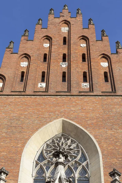 Chiesa della Santissima Trinità del XIII secolo, facciata, Cracovia, Polonia — Foto Stock