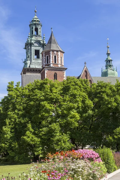 Wawel Cathedral em Wawel Hill, Cracóvia, Polónia — Fotografia de Stock