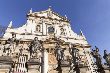 Aziz Peter ve Paul Kilisesi, ayrıntıları cephe, Krakow, Polonya.