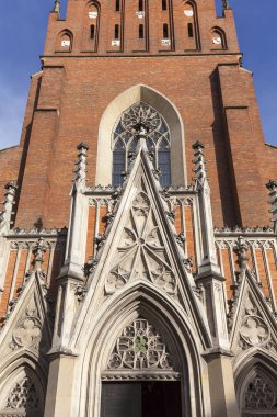 13. yüzyılda Holy Trinity Kilisesi, cephe, Krakow, Polonya