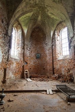 iç Yakılan XVII yüzyıl Kilisesi, St. Michael Stara Sil, Ukrayna