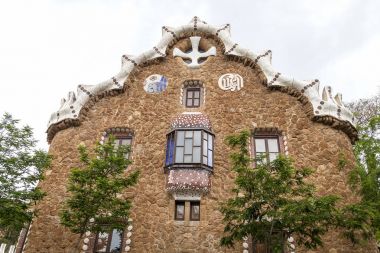 Zencefilli ev Park Guell, Barselona, İspanya, Gaudi tarafından