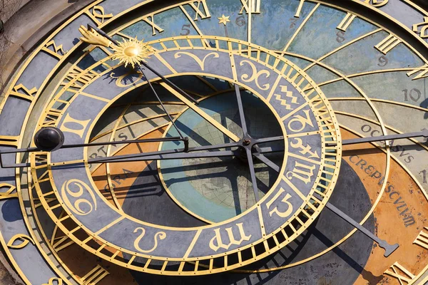 Prager astronomische Uhr orloj auf dem alten Rathaus, Prag, Tschechische Republik — Stockfoto