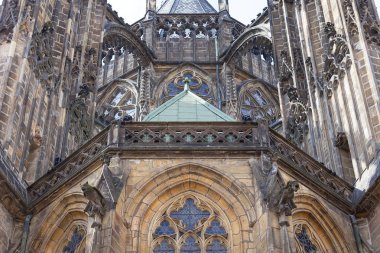 14. yüzyılda St. Vitus Katedrali, cephe, Prague, Çek Cumhuriyeti