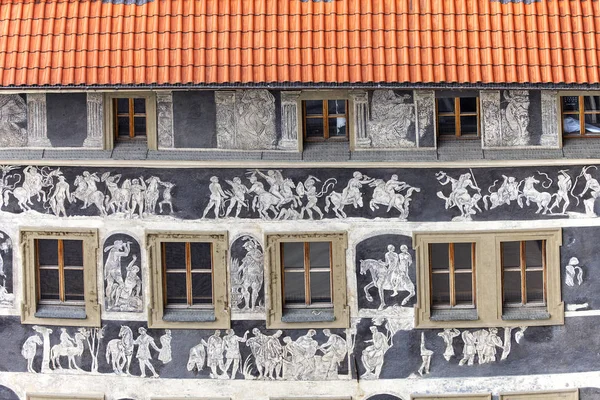 Renaissance "House under a minute", Old Town Square, Prague, Czech Republic — Stock Photo, Image