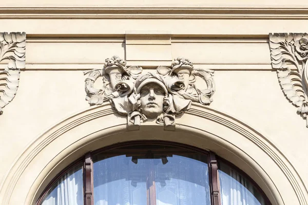 Municipal House, relief, facade, Prague, Czech Republic.