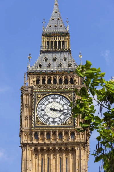 Big Ben, Torre dell'orologio del Palazzo di Westminster, Londra, Inghilterra . — Foto Stock