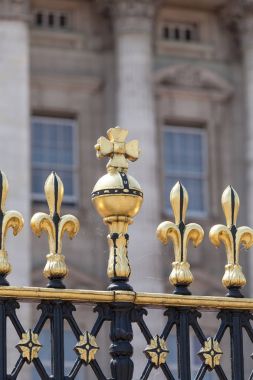 Buckingham Sarayı, ayrıntılarını dekoratif çit, London, Büyük Britanya