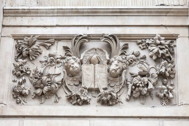 18. yüzyıl St Paul Katedrali, kabartma cephesinde, London, Büyük Britanya
