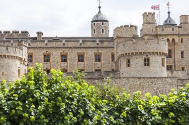 Londra Kulesi, ortaçağ savunma bina, Londra, İngiltere.
