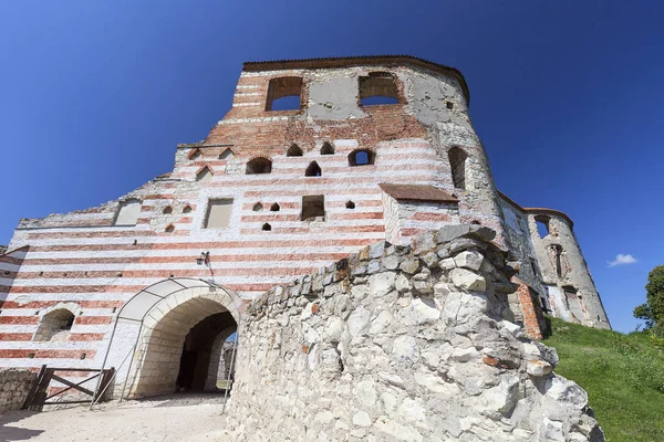 Renaissance castle, defense building, ruins, on a sunny day,  Lublin Voivodeship, Janowiec ,Poland