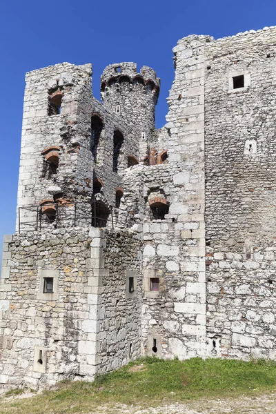 Ruínas do castelo medieval do século XIV, Castelo de Ogrodzieniec, Trilha dos Ninhos das Águias, Podzamcze, Polónia — Fotografia de Stock