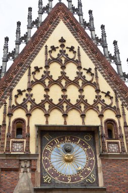 Gotik Wroclaw Belediye Pazar Meydanı, Wroclaw, Polonya