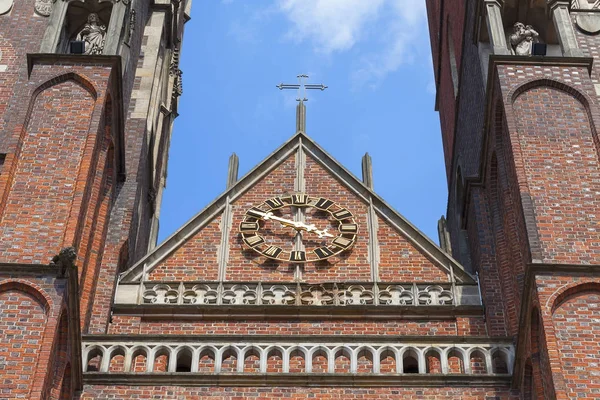 Cathédrale de Wroclaw (cathédrale Saint-Jean-Baptiste), église de style gothique sur l'île Ostrow Tumski, Wroclaw, Pologne — Photo